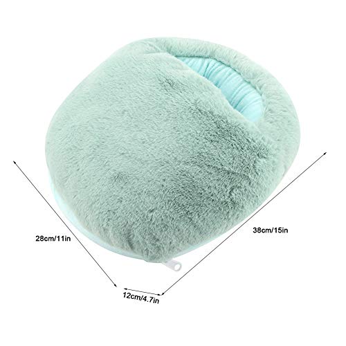 Fdit Socialme-EU Calentador de Pies Cojín Calentador Eléctrico USB para Invierno Oficina Calentadores Zapatillas Calmar Dolor Terapia de Calor 5V 50 ℃ -60 ℃(Azul Claro)