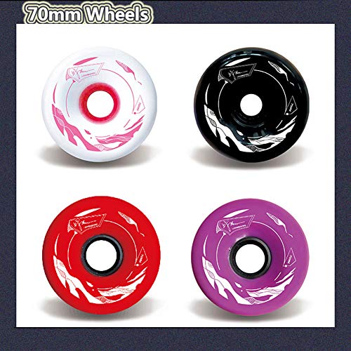 FDQNDXF Patineta Completa Longboard Cruiser, Consejo Profesional de poliéster con Ruedas y de Alta Velocidad CEOX Rodamientos, bambú Junta de Arce Tabla de la Plataforma Retroceso,Naranja