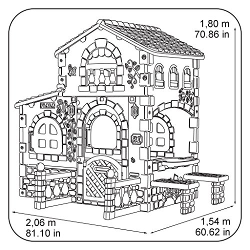 FEBER - Casita infantil para el jardín, Grande Villa (Famosa 800008590)