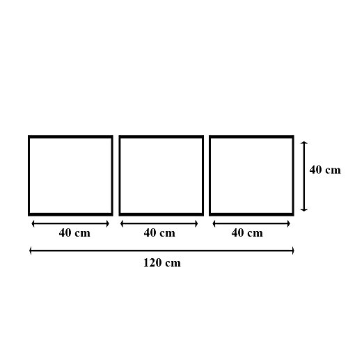 Feeby Frames, Cuadro en Lienzo 3 Partes Panorámico Cuadro impresión Cuadro decoración Canvas 120x40 cm Rocas Agua Mar Paisaje Vista Azul Negro