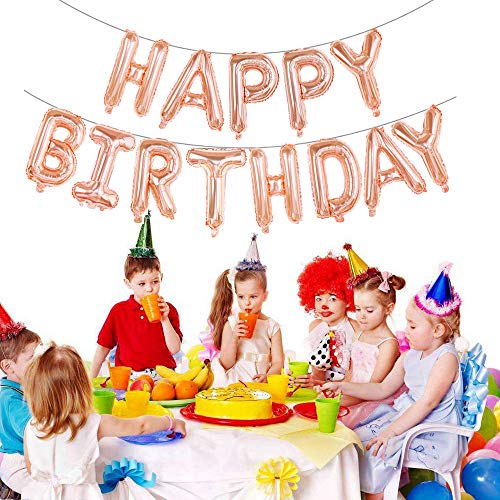 Feelairy 30 año Cumpleaños Globos Decoración Kit Oro Rosa, Happy Birthday Banner Globo Carta, Globos de Papel Aluminio Gigante Número 30 y Estrella Globos, Cumpleaños 30 para Adultos Mujer