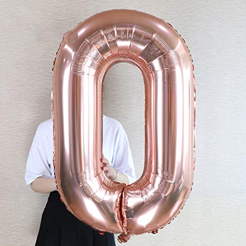 Feelairy 30 año Cumpleaños Globos Decoración Kit Oro Rosa, Happy Birthday Banner Globo Carta, Globos de Papel Aluminio Gigante Número 30 y Estrella Globos, Cumpleaños 30 para Adultos Mujer