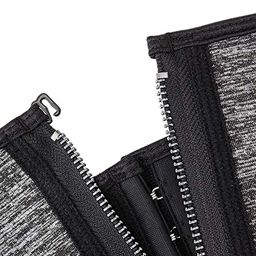 FeelinGirl 9 Aceros Deshuesados Látex Corsé de Entrenamiento Transpirable para Mujer Faja Lumbar Gris S/ES 34-36