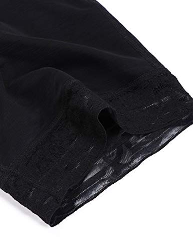 FeelinGirl Mujer Faja Reductora Chaleco sin Costura Corsé Bustier Ajustable Tirantes Faja Aabdominal Negro XL/Talla 42-44