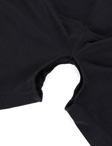 FeelinGirl Mujer Faja Reductora con Cinta Ajustable Corsé Bustier Ajustable Cremallera Shapewear Corset Waist Trainer Negro 3XL/Talla 46-48