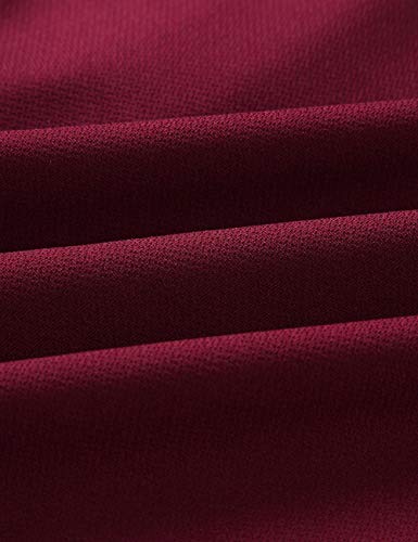 FeelinGirl Mujer Mono Corto Liso de Manga Corta Verano Sexy Espalda Descubierta Un Hombro Burdeos M