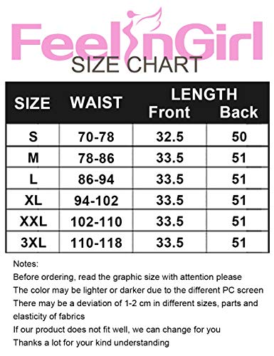 FeelinGirl Mujeres Faja Chaleco de Neopreno para Entrenador de Cintura Corsé Abdominal para Sudor con 3 Filas de Ganchos Negro