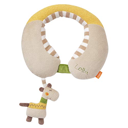 Fehn 059267 - Cojín cervical con sonajero, diseño de jirafa