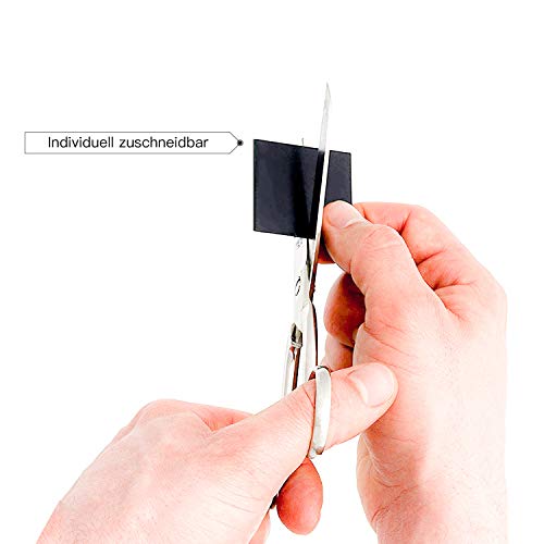 FEIGO Lamina Magnetica Adhesiva Cuadrados magnéticos anisotrópicos fuertes con adhesivo 3M,Cuadrados de cinta magnética cuadrados de imán flexible para la de aulas,proyectos de bricolaje (174 piezas)