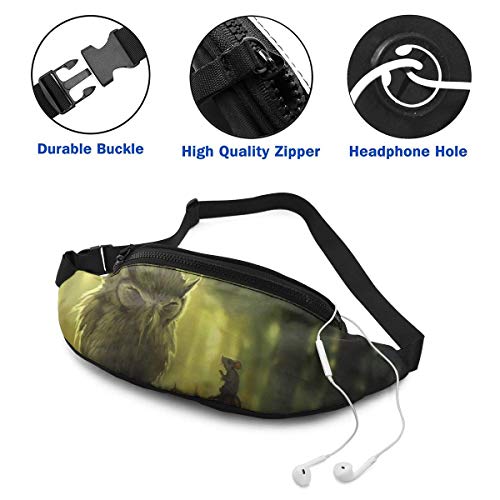 FengLiuAiShuaiGe Riñonera Fantasy Owl Riñonera Fashion Riñonera,