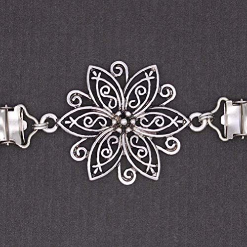 FENICAL 4pcs Vintage Clips de cadena Suéter Cadena Ropa Enlace Hebilla Cardigan Clip para ropa de vestir