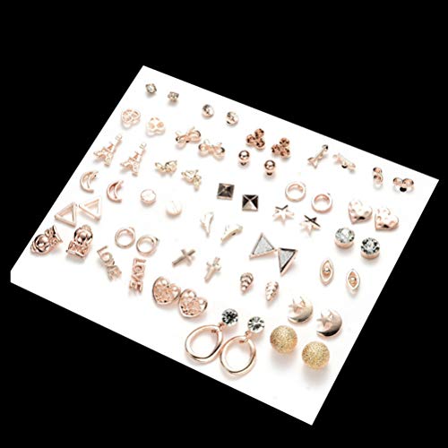 FENICAL Ear Stud Pendientes pequeños y Frescos con Forma de Estrella Animal en Forma de Estrella Anillos de Orejas con 30 Pares