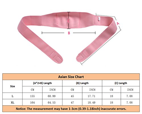 FEOYA - Faja Premamá Cinturón Banda de Maternidad del Vientre Moldeadora Transpirable Elástico Firme Apoyo Prenatal Postparto - Rosa - L