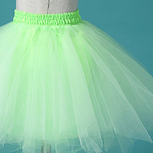 FEOYA Niñas Falda de Tul Tutú Clásica de Ballet para Disfraz Halloween Fiesta, Color Verde
