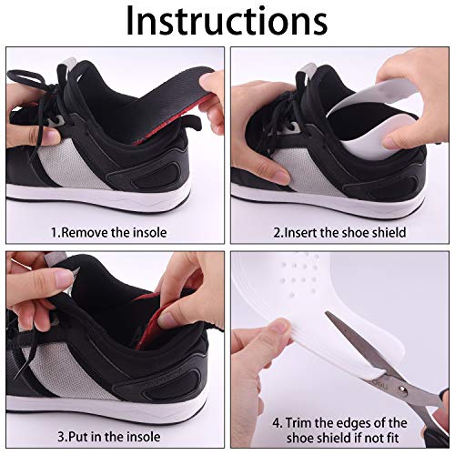 FEPITO 4 pares dec protectores de pliegues Toebox, protectores de zapatilla de deporte, protector contra las arrugas de los zapatos, Unido 6-10 / Talla EUR 39-45 (4 pairs)