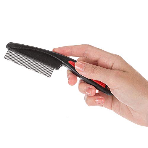 Ferplast Peine con Mango Perro Gato Gro 5838, Negro, Normal