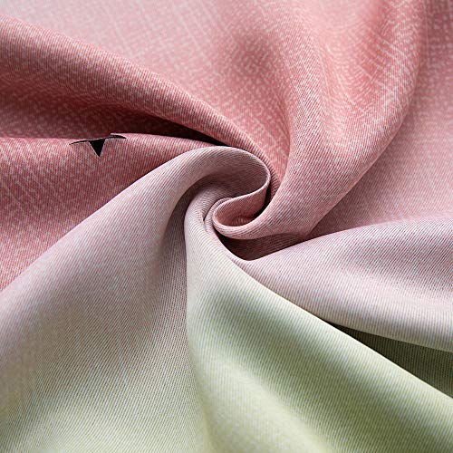 Festnight Cortinas opacas con estrellas, para niños y niñas, para el salón o el dormitorios, doble capa, diseño colorido, 1 panel, poliéster, Rosa, 53"W x 95"L