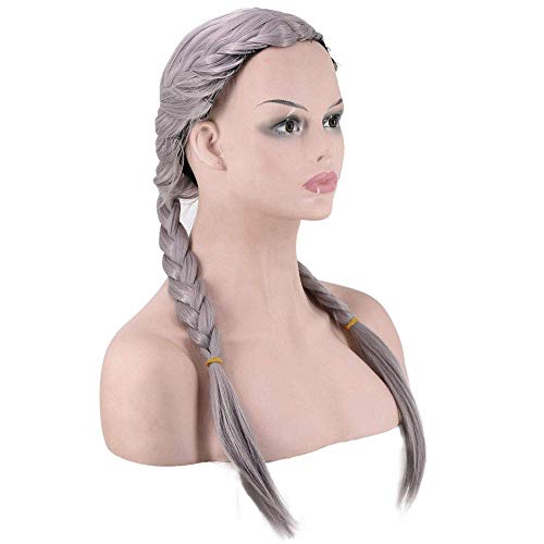 FFWIGS MMBBS 22'' Doble Largo Trenzado Coleta Pelucas por Mujer Largo Rizado Cosplay Halloween Diario Utilizar Calor Resistente Sintético Pelo Completo Cabeza Peluca
