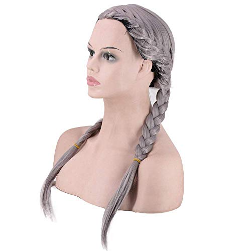 FFWIGS MMBBS 22'' Doble Largo Trenzado Coleta Pelucas por Mujer Largo Rizado Cosplay Halloween Diario Utilizar Calor Resistente Sintético Pelo Completo Cabeza Peluca