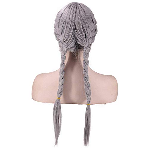 FFWIGS MMBBS 22'' Doble Largo Trenzado Coleta Pelucas por Mujer Largo Rizado Cosplay Halloween Diario Utilizar Calor Resistente Sintético Pelo Completo Cabeza Peluca