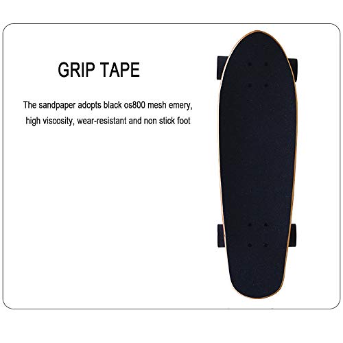 FGKING Monopatín para niños Adultos, Tabla monopatín, 27" Completo Principiante Pro Monopatín, Trucos de Madera de Arce patín Regalo para los niños Femeninos 5 hasta Años de Edad,6