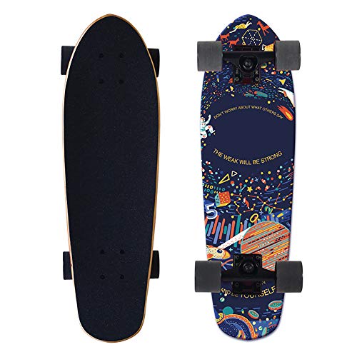 FGKING Monopatín para niños Adultos, Tabla monopatín, 27" Completo Principiante Pro Monopatín, Trucos de Madera de Arce patín Regalo para los niños Femeninos 5 hasta Años de Edad,6