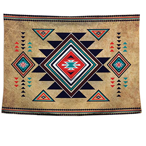FGVBWE4R Tapiz Colgante de Pared Suroeste Nativo Americano Arte Decorativo de Pared Colchas Aztecas Hojas 150x200cm-150x200cm