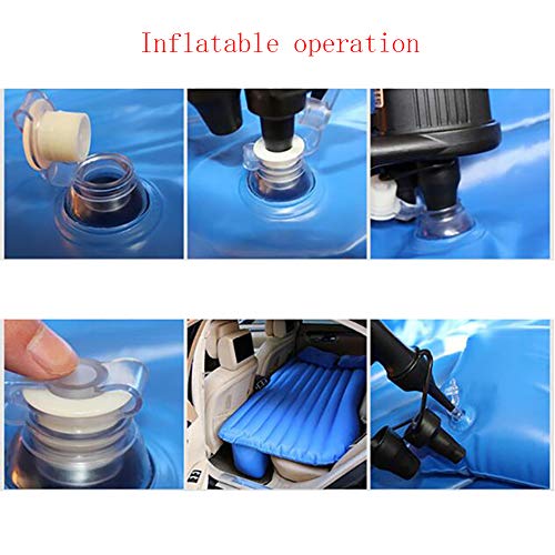 FHISAO Colchón Inflable con Bomba de Aire/Inflable colchón de la Cama de Coches monovolumen del Asiento Trasero del colchón extendido-For Sleep Reposo y Movimiento íntimo,Negro