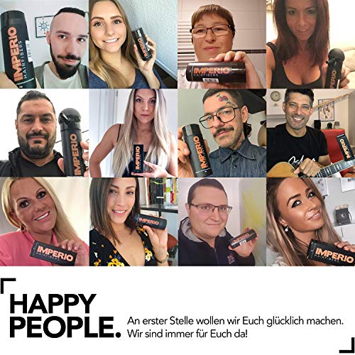 Fibras capilares Imperio – Para disimular la caída de cabello – Microfibras naturales de algodón resistentes – Castaño Oscuro