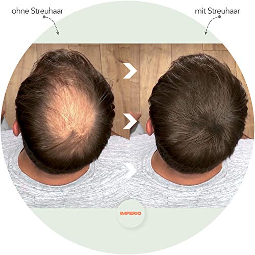 Fibras capilares Imperio – Para disimular la caída de cabello – Microfibras naturales de algodón resistentes – Rubio medio