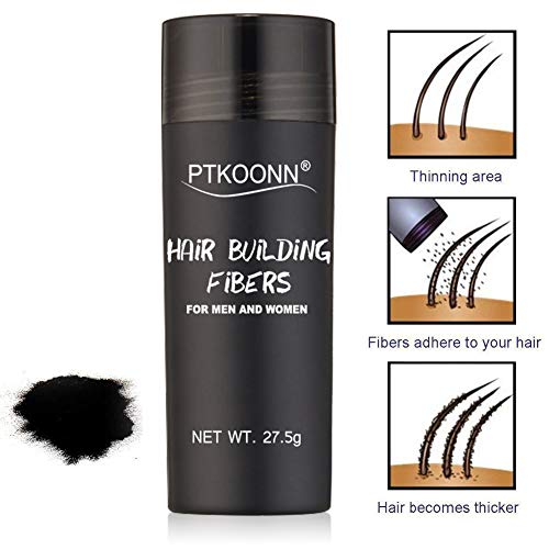 Fibras Capilares,Hair Building Fibers,Hair Loss Concealer,Fibre Construcción de pelo Fibras de Cabello Naturales Negro 27.5g