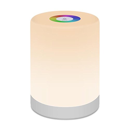 FiDi Tek Lámpara LED Luz Nocturna Regulable, Infantil, Diseño de Control Táctil, para Escritorio Recargable y Camping, 2.4 W