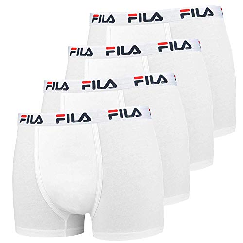 Fila 4 Pack Ventaja Calzoncillos Hombre - Logo Pants - Unicolor - Muchos Colores - Blanco, XL - 4 Pack