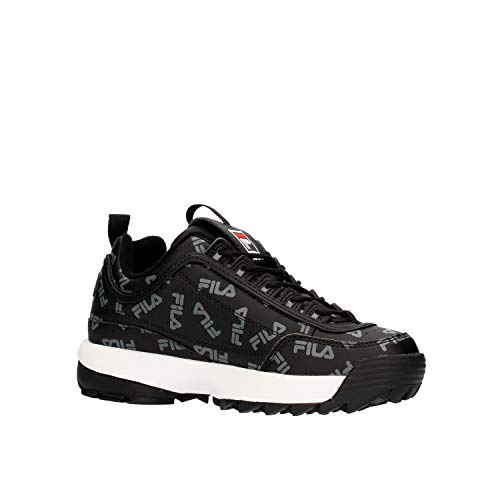 FILA Disruptor Logo Low WMN Zapatillas Moda Mujeres Negro - 41 - Zapatillas Bajas