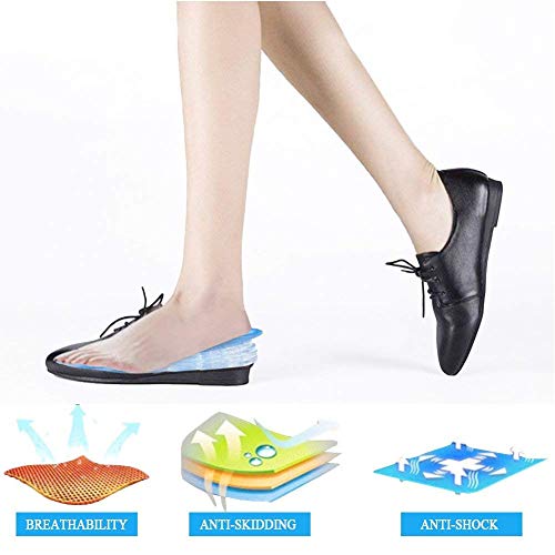 Filfeel Plantillas de Aumento,Plantilla Transparente de Silicona de 5 Capas, Terciopelo