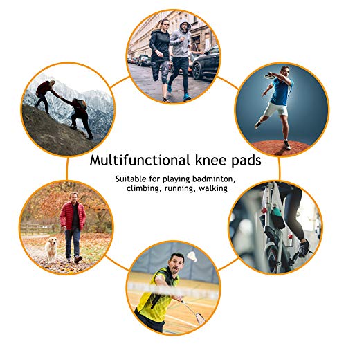 Filfeel Rodillera, 1 par de turmalina Calentamiento espontáneo Terapia magnética Rodillera de protección Arthritis Brace