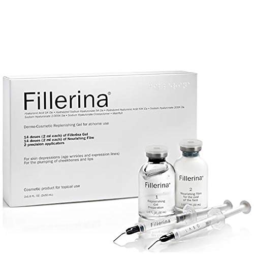 FILLERINA PLUS Dermo Tratamiento para el hogar uso para cosméticos con 8 hialurónico ácidos Grade 5 muy profundo arrugas