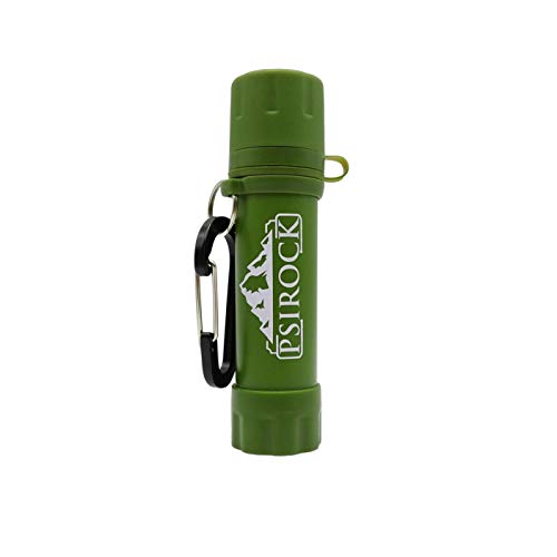Filtro agua supervivencia accesorios | No necesita pastillas potabilizadoras de agua | Bushcraft Vivac Acampada Montaña Filtro purificador de agua Supervivencia Filtro de agua personal portatil mini