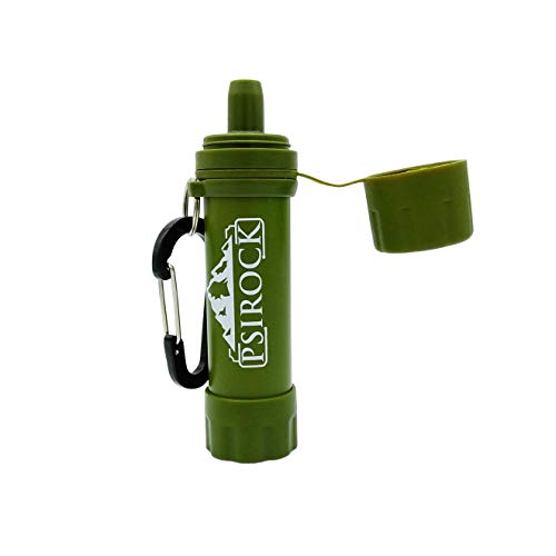 Filtro agua supervivencia accesorios | No necesita pastillas potabilizadoras de agua | Bushcraft Vivac Acampada Montaña Filtro purificador de agua Supervivencia Filtro de agua personal portatil mini