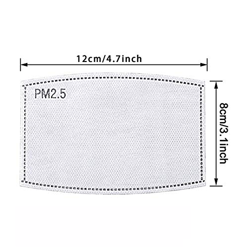 Filtro de carbón activado PM2.5 papel de filtro de carbón activado antineblina con 5 capas precisas(100 unidades)
