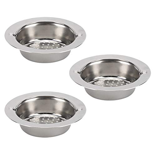 Filtro de Drenaje portátil para alcantarillado de baño, colador de Cocina, Malla densa de Acero Inoxidable 3 Piezas para Cocina, baño, Inodoro Filtro doméstico Materia extraña(Small)