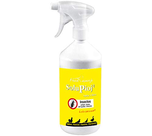 FINCA CASAREJO Solupioj Spray - para Eliminar piojos gallinas, ácaros garrapatas, chinches. - 1 litro