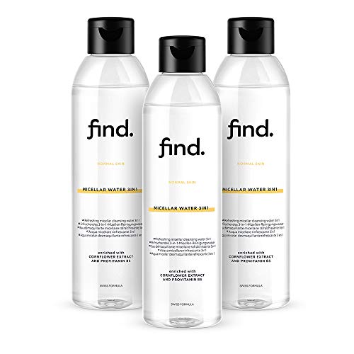 FIND - Agua micelar 3 en 1 para piel normal (3x400ml)