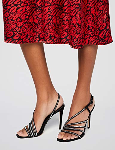 find. Assymetric Sandal Sandalias con Punta Abierta, Negro (Black), 40 EU