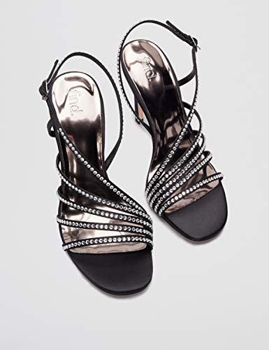 find. Assymetric Sandal Sandalias con Punta Abierta, Negro (Black), 40 EU
