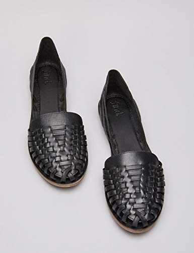 find. Leather Hurrache Sandalias Punta Cerrada, Negro Black), 36 EU