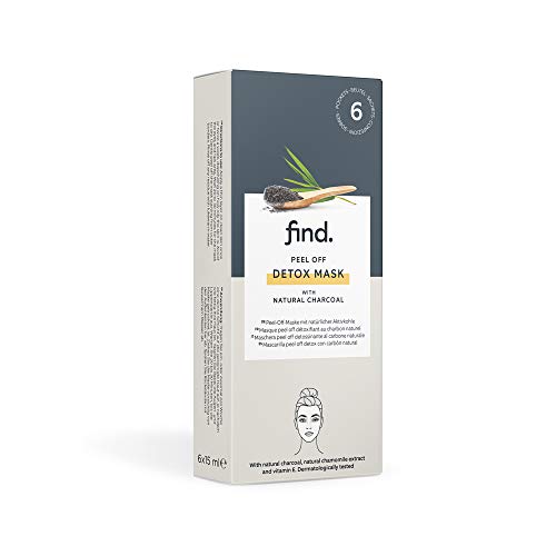 FIND - Mascarilla purificadora de carbón, 6 envases de 15 ml