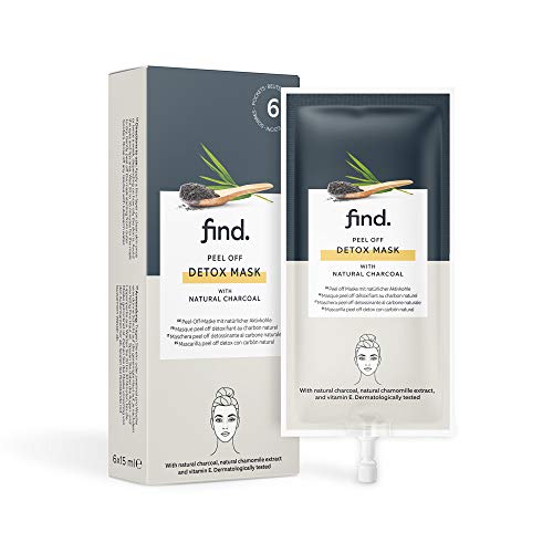 FIND - Mascarilla purificadora de carbón, 6 envases de 15 ml
