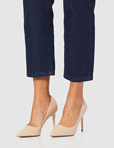 find. Point High Heel Leather Court Zapatos de Tacón, Beige, 37 EU