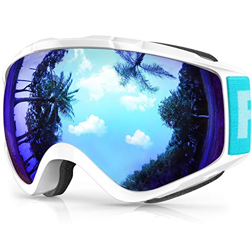 findway Gafas de Esquí,Máscara Gafas Esqui Snowboard Nieve Espejo para Hombre Mujer Adultos Juventud Jóvenes, Anti Niebla Gafas de Esquiar OTG,Protección UV Azul Esférica Lentes